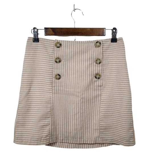 Altar'd State Striped Mini Skirt Small - Picture 1 of 5